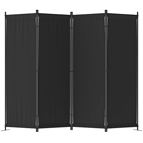 Black 4 Panel Folding Room Divider T920