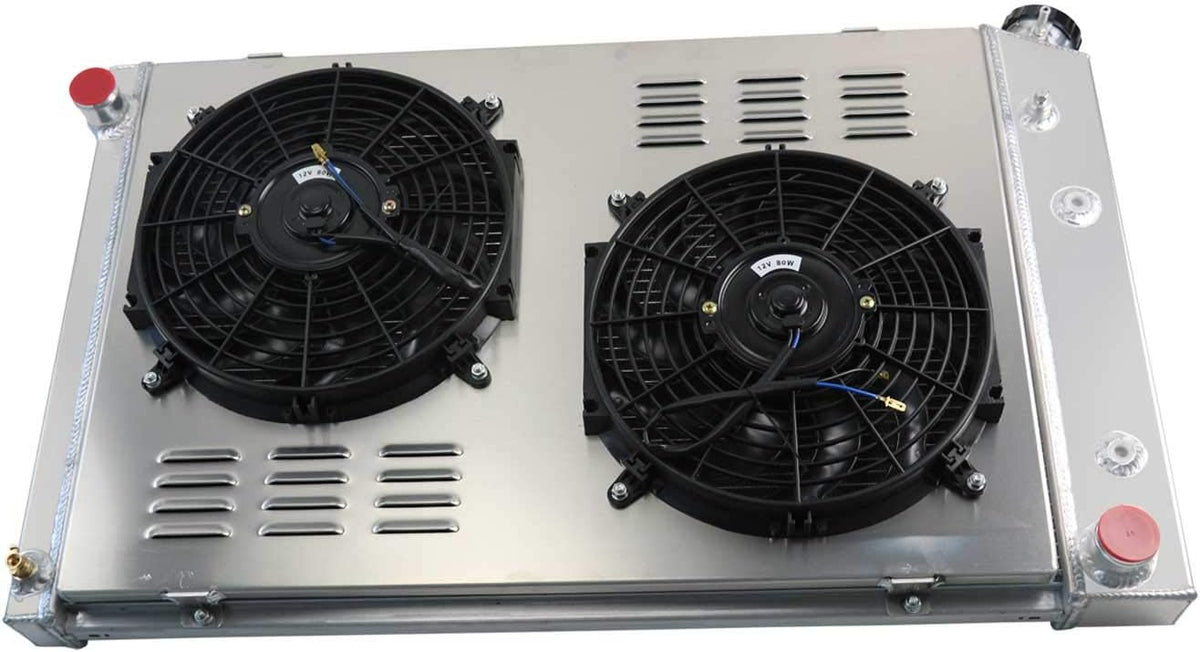 Aluminum Radiator with Shroud and 2x12'' Fan with Thermostat L6051