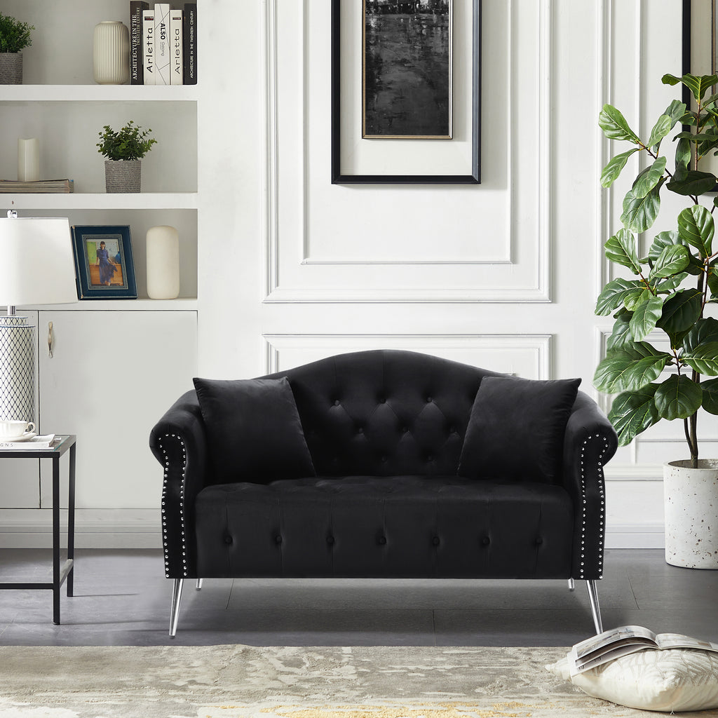 Velvet Chesterfield Loveseat P3300