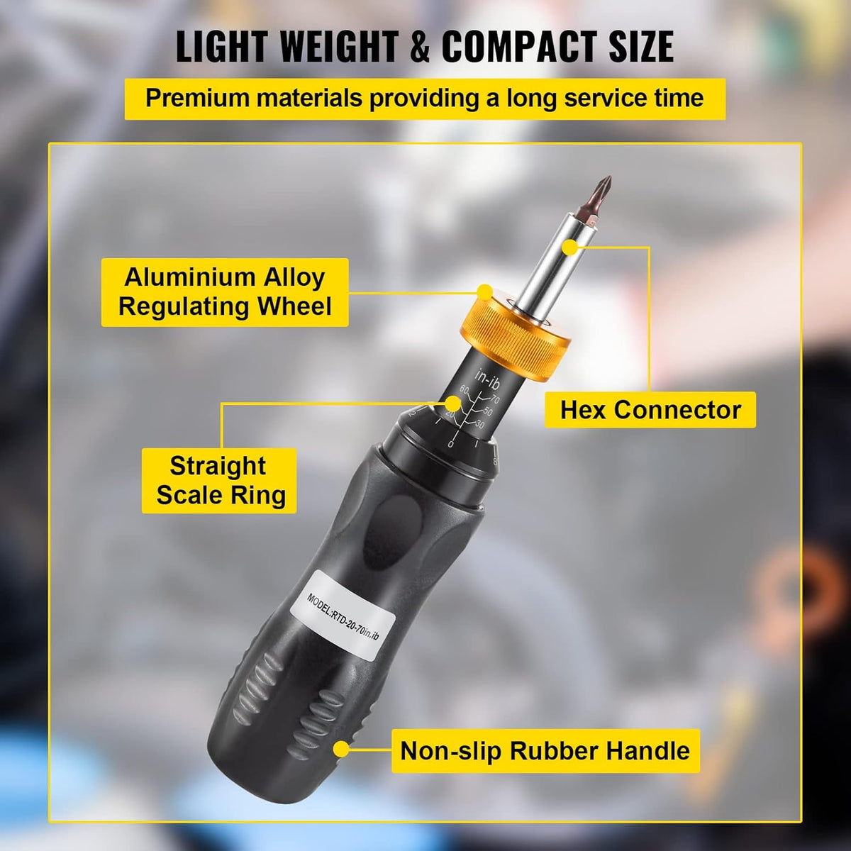 1/4 Drive Adjustable Torque Screwdriver with Bits & Case B7680