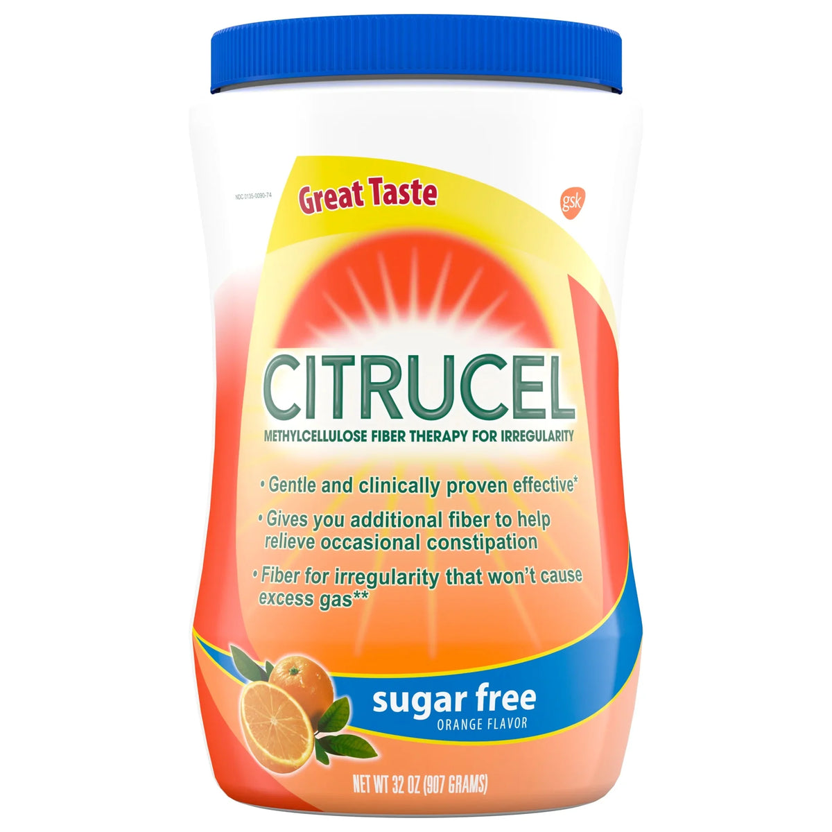 Sugar Free Fiber Powder Orange Flavor 32 Ounces X867273
