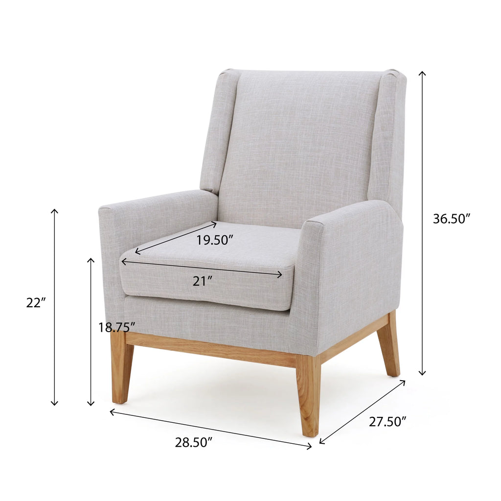 Beige Fabric Accent Chair Z45874