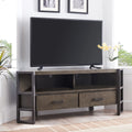 Mixed Metal and Wood Corner TV Stand L860