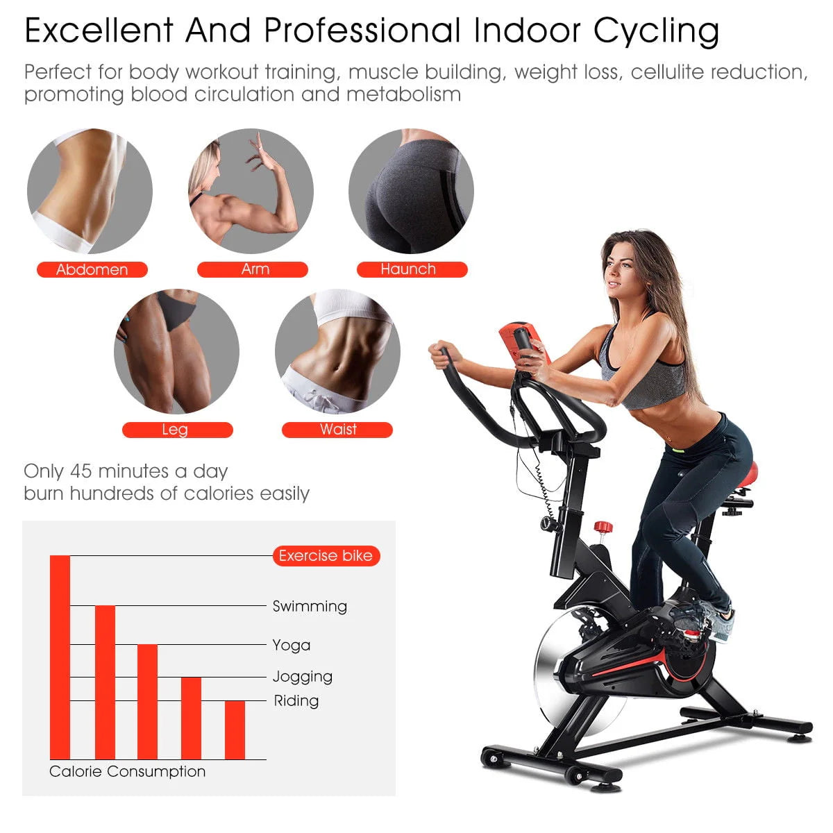 Indoor Cycling Bike with LCD Display E5209