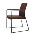 Black White Leatherette Chair D687611