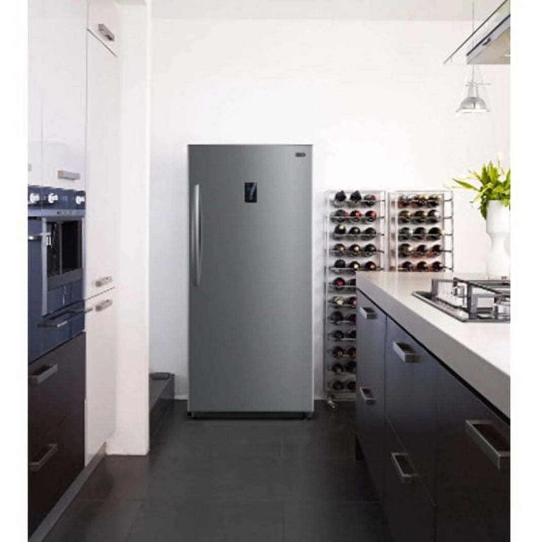 13.8 cu.ft. Convertible Upright Freezer Refrigerator Stainless Steel L911639