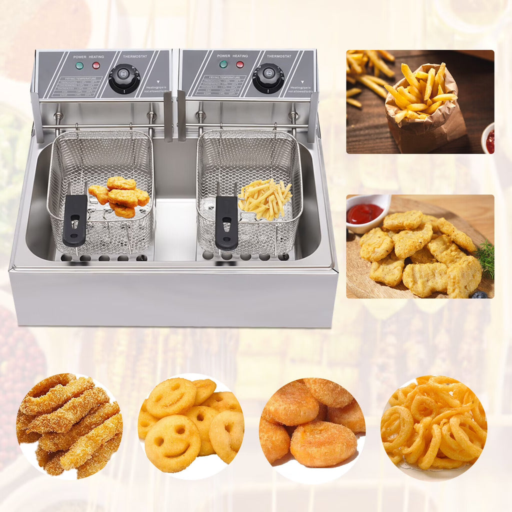12L 5000W Commercial Electric Countertop Deep Fryer M682