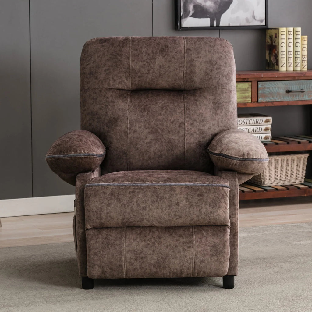 Light Brown Heated Massage Recliner Sofa D178689
