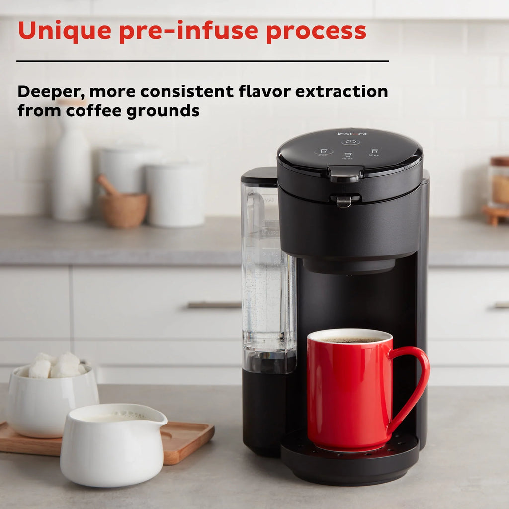 2-in-1 Single Serve Coffee Maker, Black X84674
