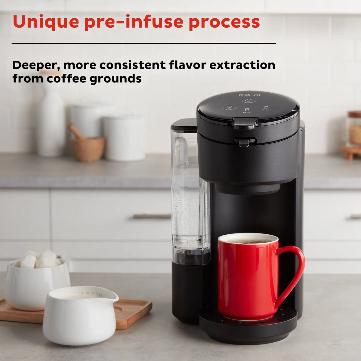 2-in-1 Single Serve Coffee Maker, Black X84674