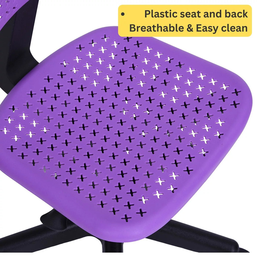 Purple Swivel Task Chair with Lumbar Support B1549