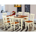 7 Piece Wood Dining Table Set V661101