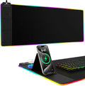 Classic Black Wireless Charging Mouse Pad with Phone Holder K288