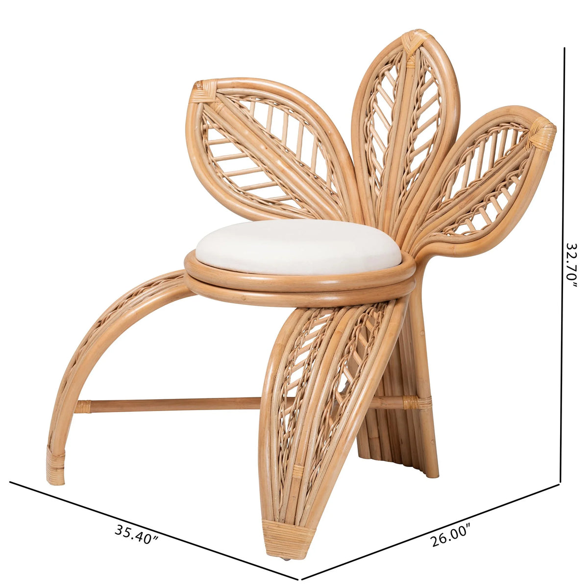Natural Rattan Leaf Accent Chair N669478