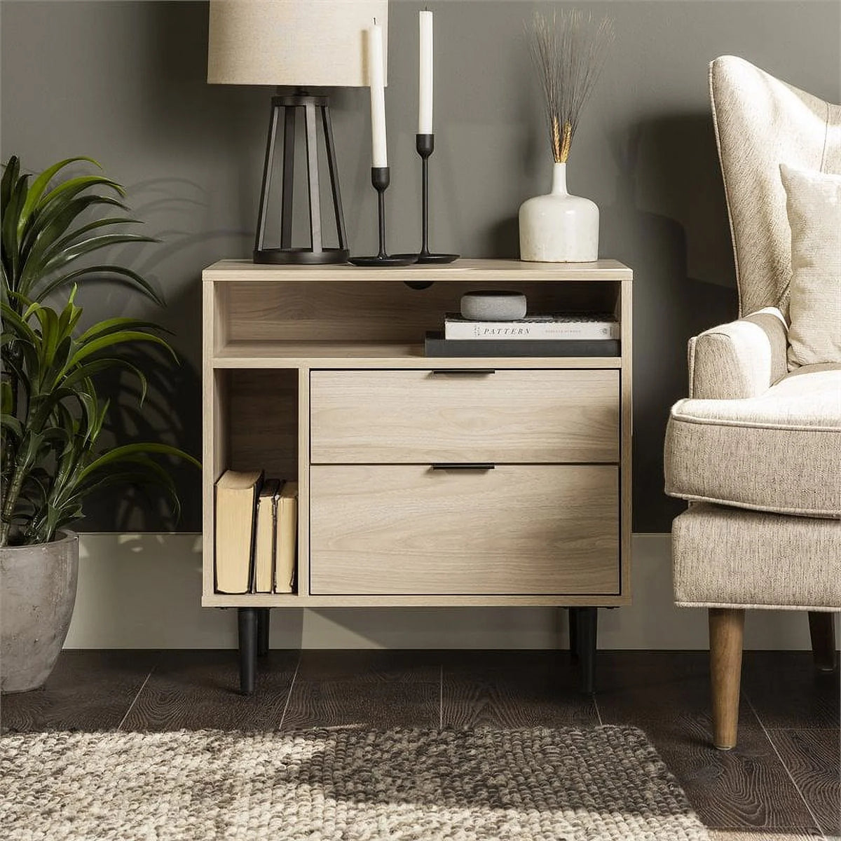 25" Birch Finish Nightstand J925148