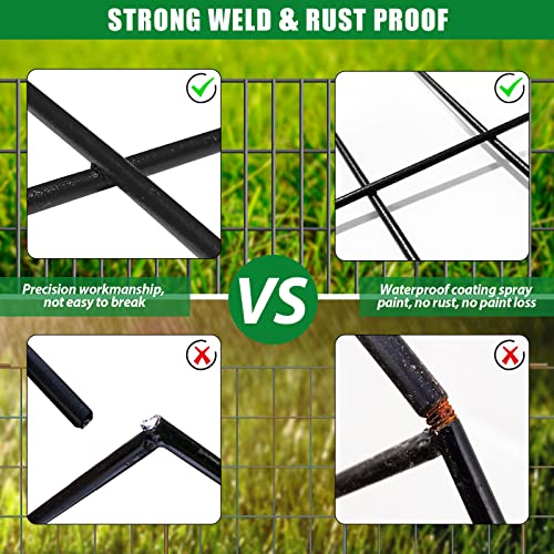 30 Pack Black Metal Wire Garden Fence K529