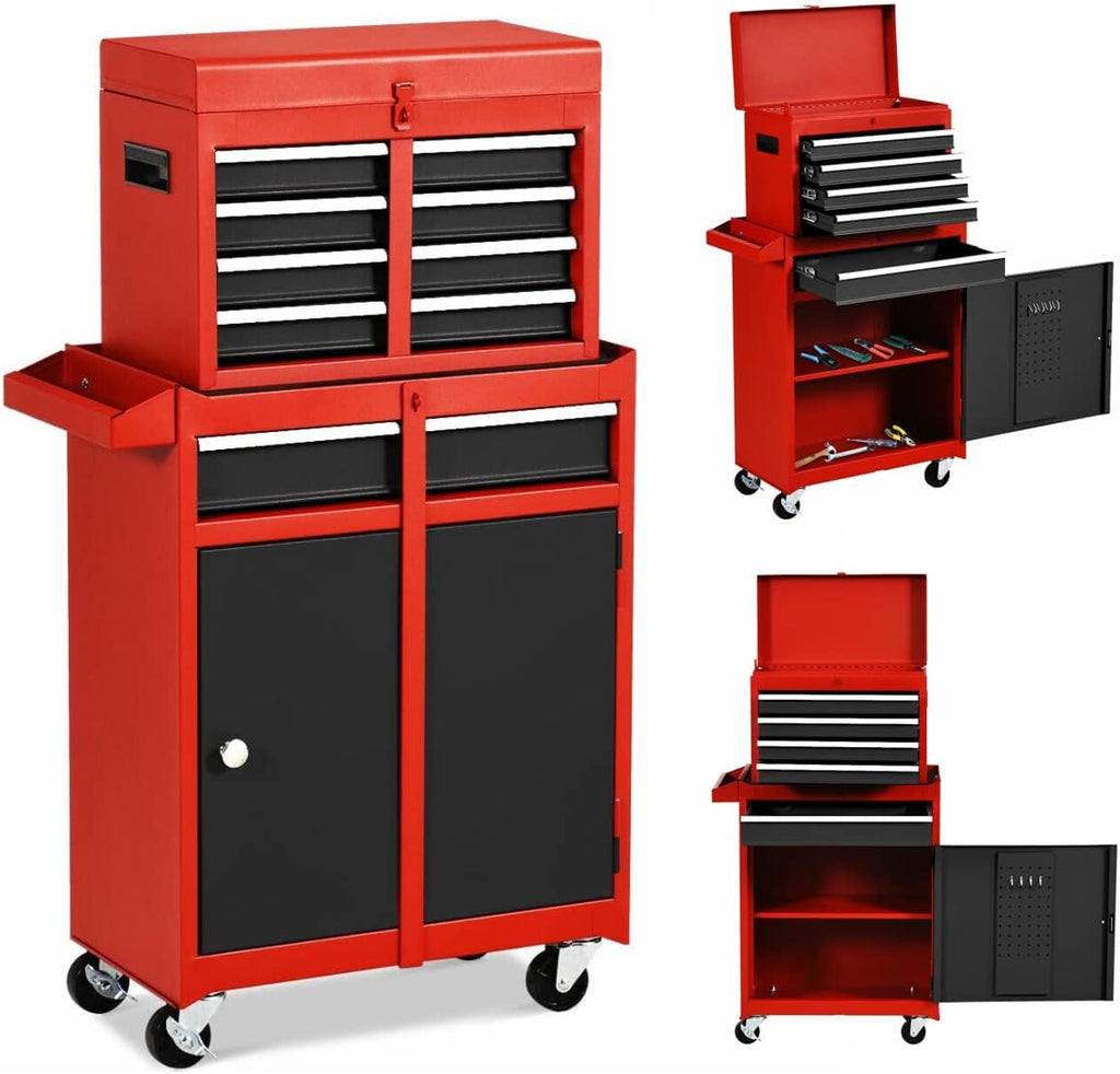 Red 20-Inch Metal Cantilever Tool Box, Pack of 2 K360