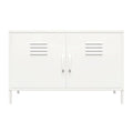 2 Door Metal Accent Cabinet in White F337130