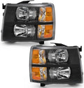 Headlights with Clear Lens Chrome Housing Amber Reflector L87611