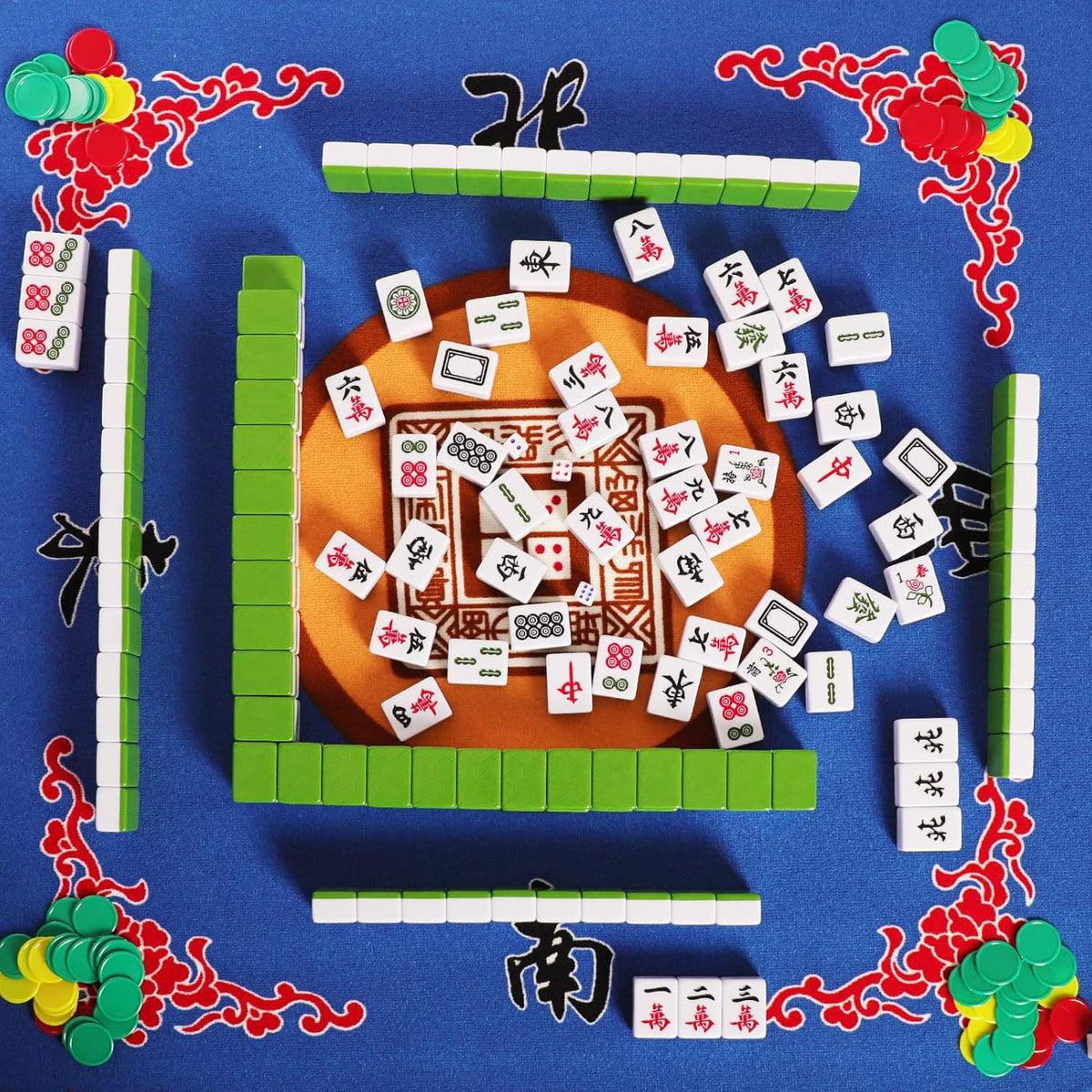 X-Large 1.6" Durable Melamine Mahjong Tiles with Carrying Case X465787