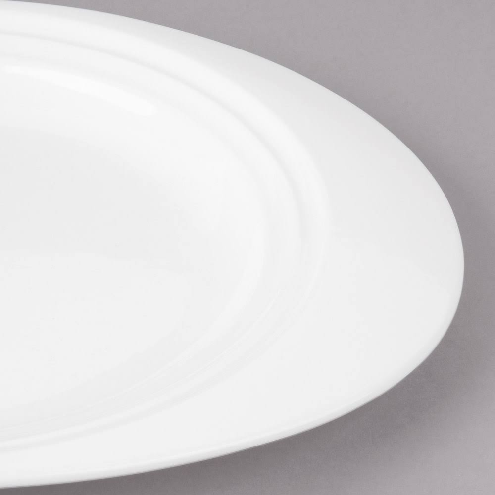 White Porcelain Oval Salad Plate - 24/Case B29146