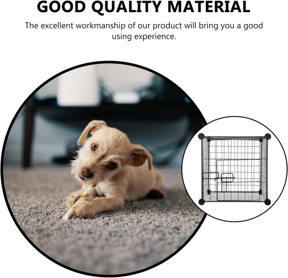 Black Pack of 2 Foldable Metal Dog Exercise Playpen U93701