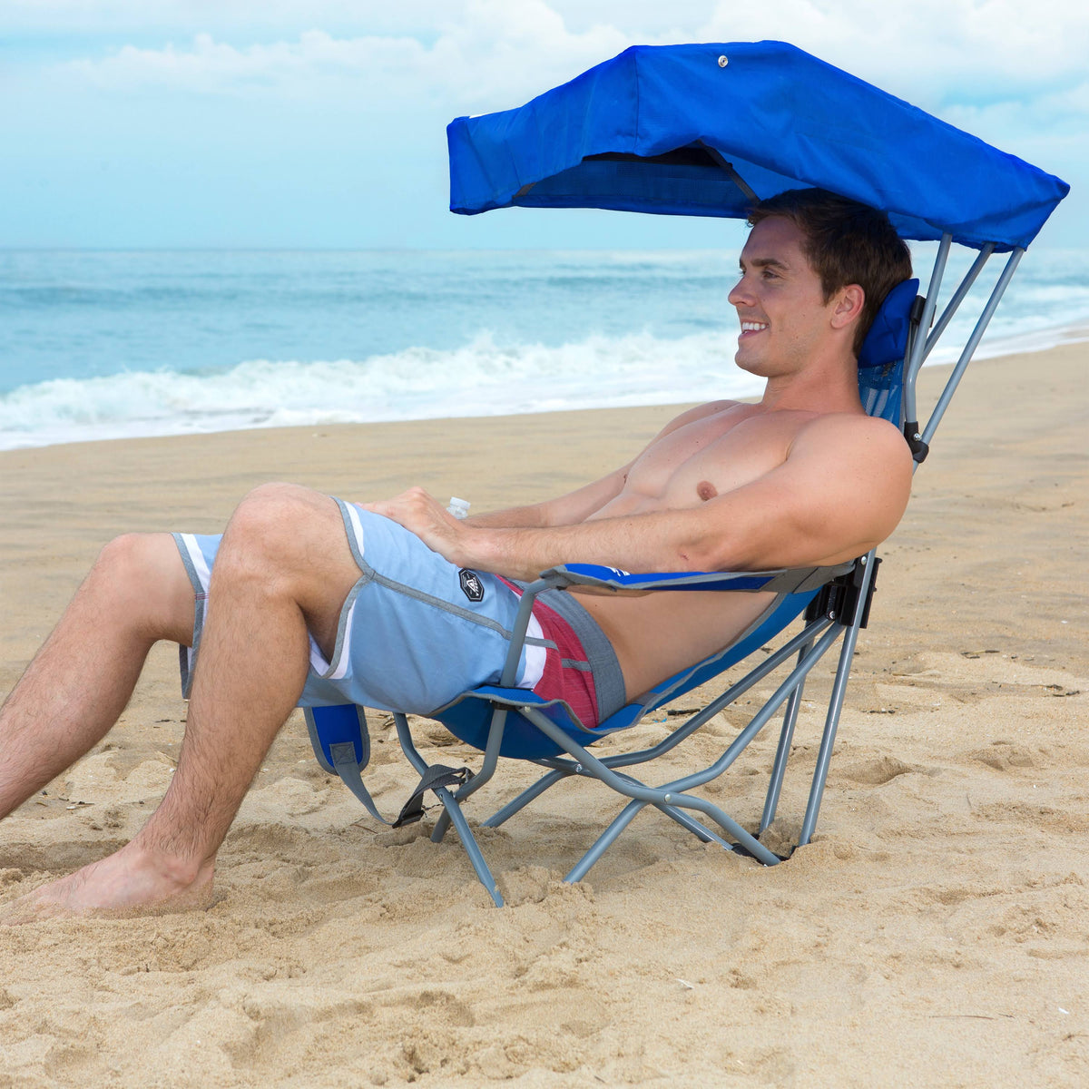 Blue Backpack Beach Canopy Chair B52299