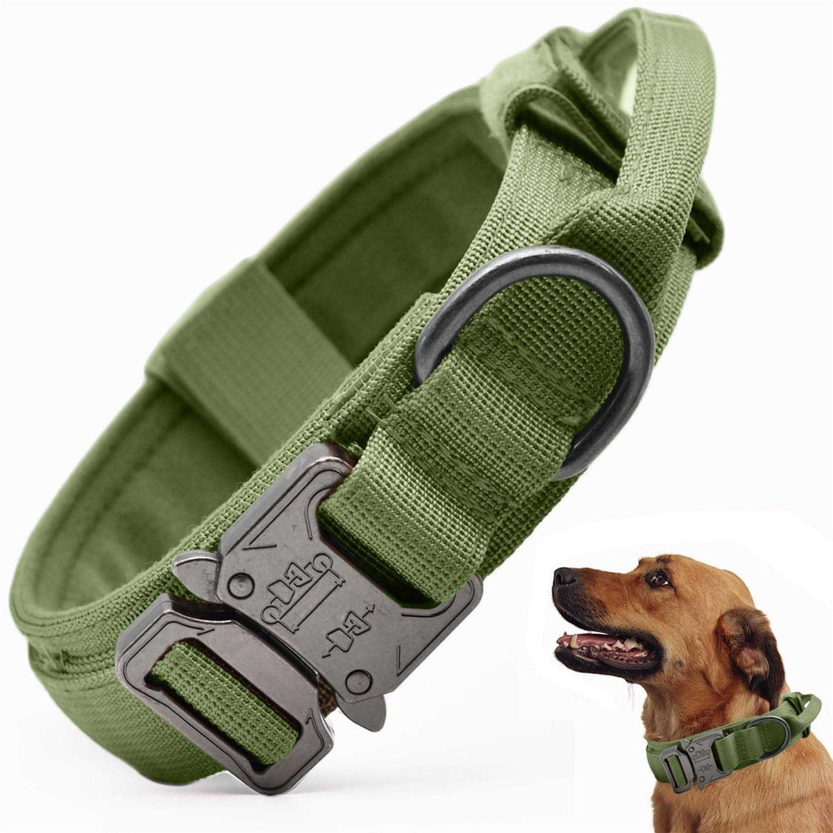 Adjustable Nylon Tactical Dog Collar with Control Handle D47655