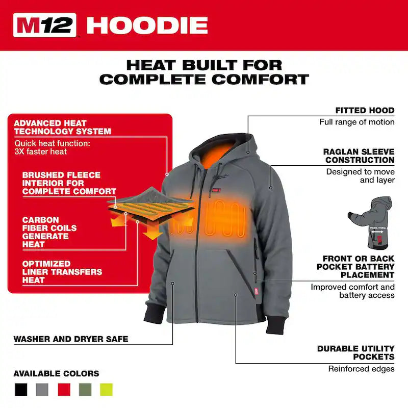 Black Heated Jacket Hoodie I3542