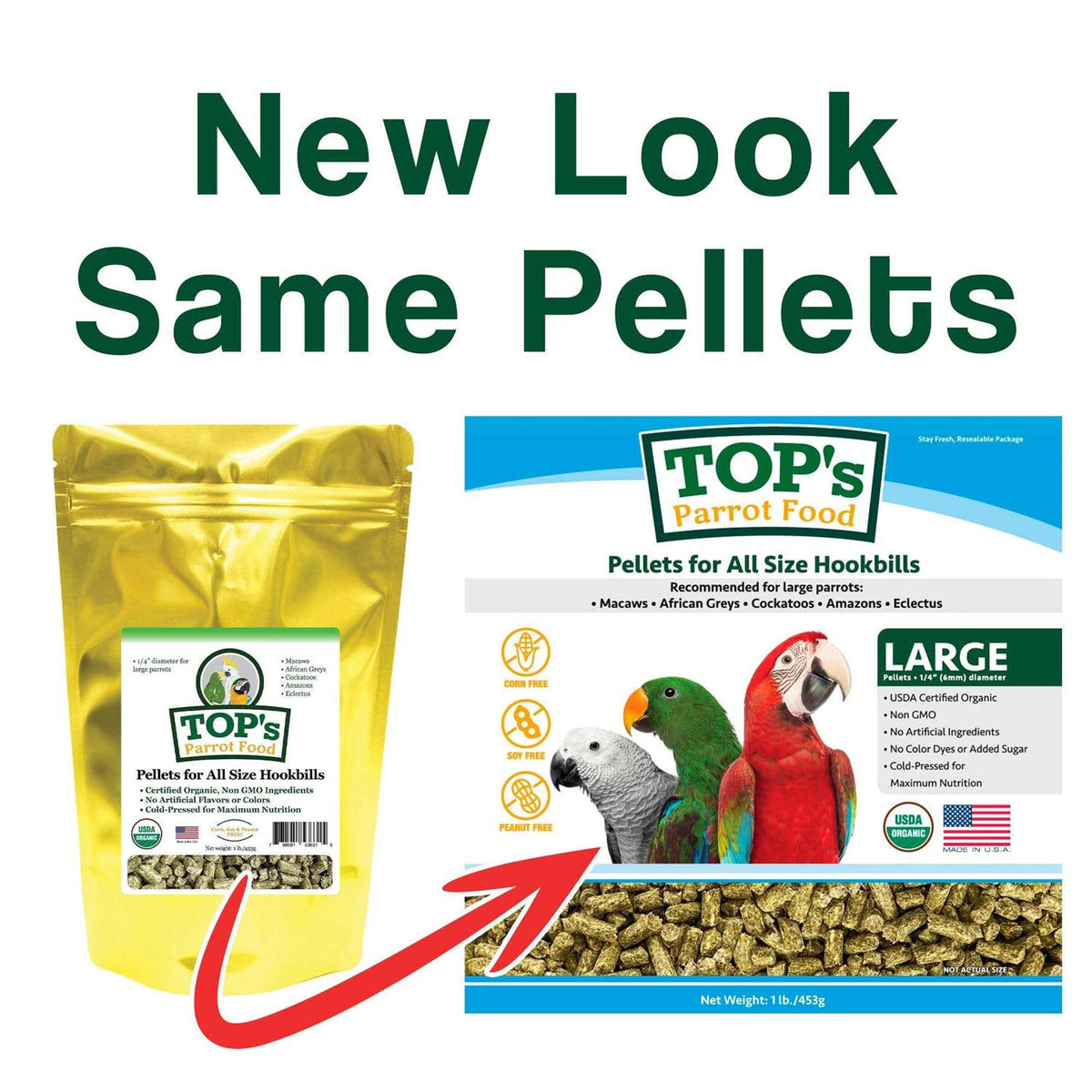 Organic Parrot Food Pellets L804
