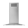 30 in. 400 CFM Curved Glass Island Mount Range Hood with Light in Stainless Steel A54419
