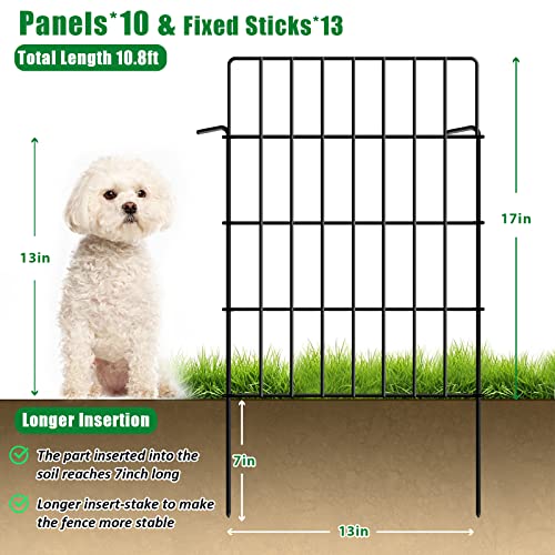 30 Pack Black Metal Wire Garden Fence K529