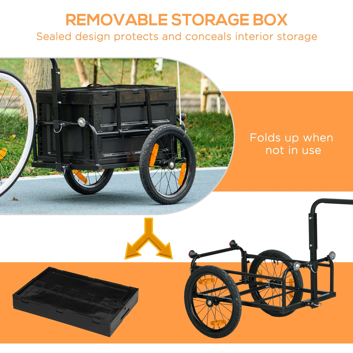 Bike Trailer Wagon with Storage Box K505895