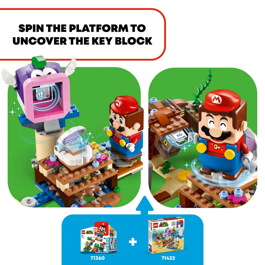 Buildable Super Mario Starter Course Set with Mario Figure and Bowser Jr. E116556