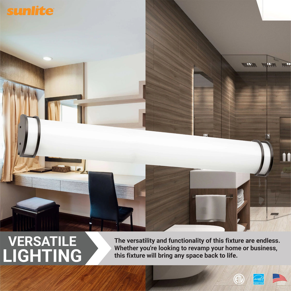LED Half-Cylinder Vanity Light Fixture, Color Temperature Selectable, Oil-Rubbed Bronze P401569