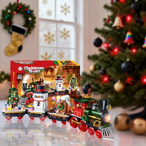 Christmas Train Building Toys Set 868pcs with LED Light E716