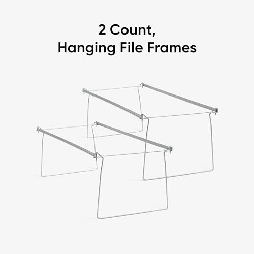 Legal Size Gray Adjustable Hanging File Folder Frame, 2 per Pack T76257