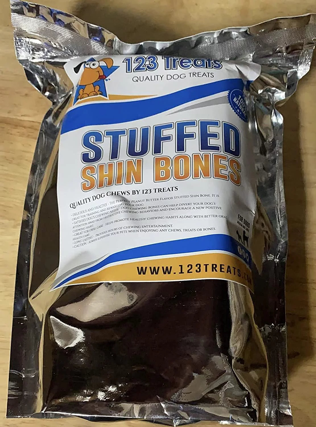 Peanut Butter Flavor Dog Bone Chews 4 Count G320675