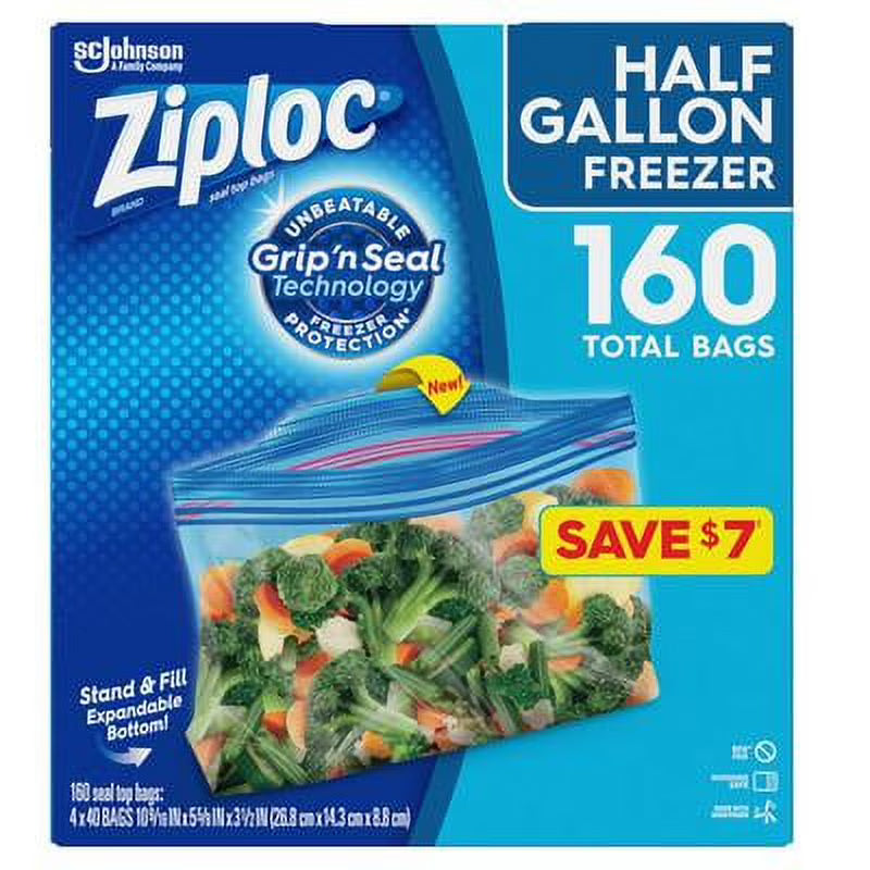 Half Gallon Freezer Bags (160 ct.) Y62038