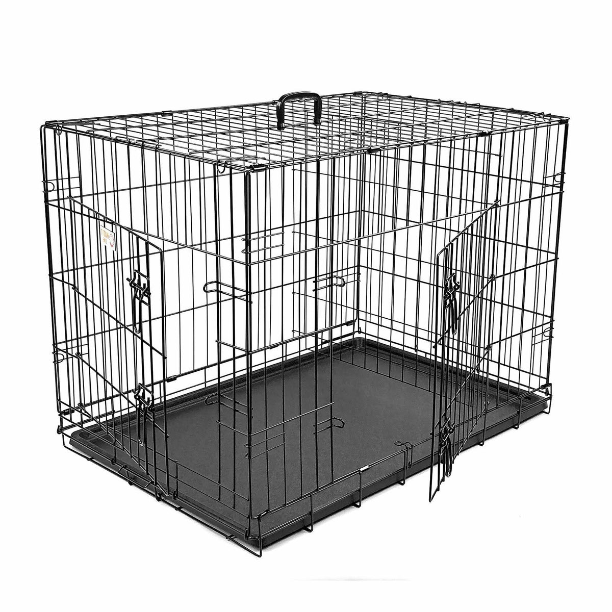 Large Double Door Folding Dog Crate Cage L6518