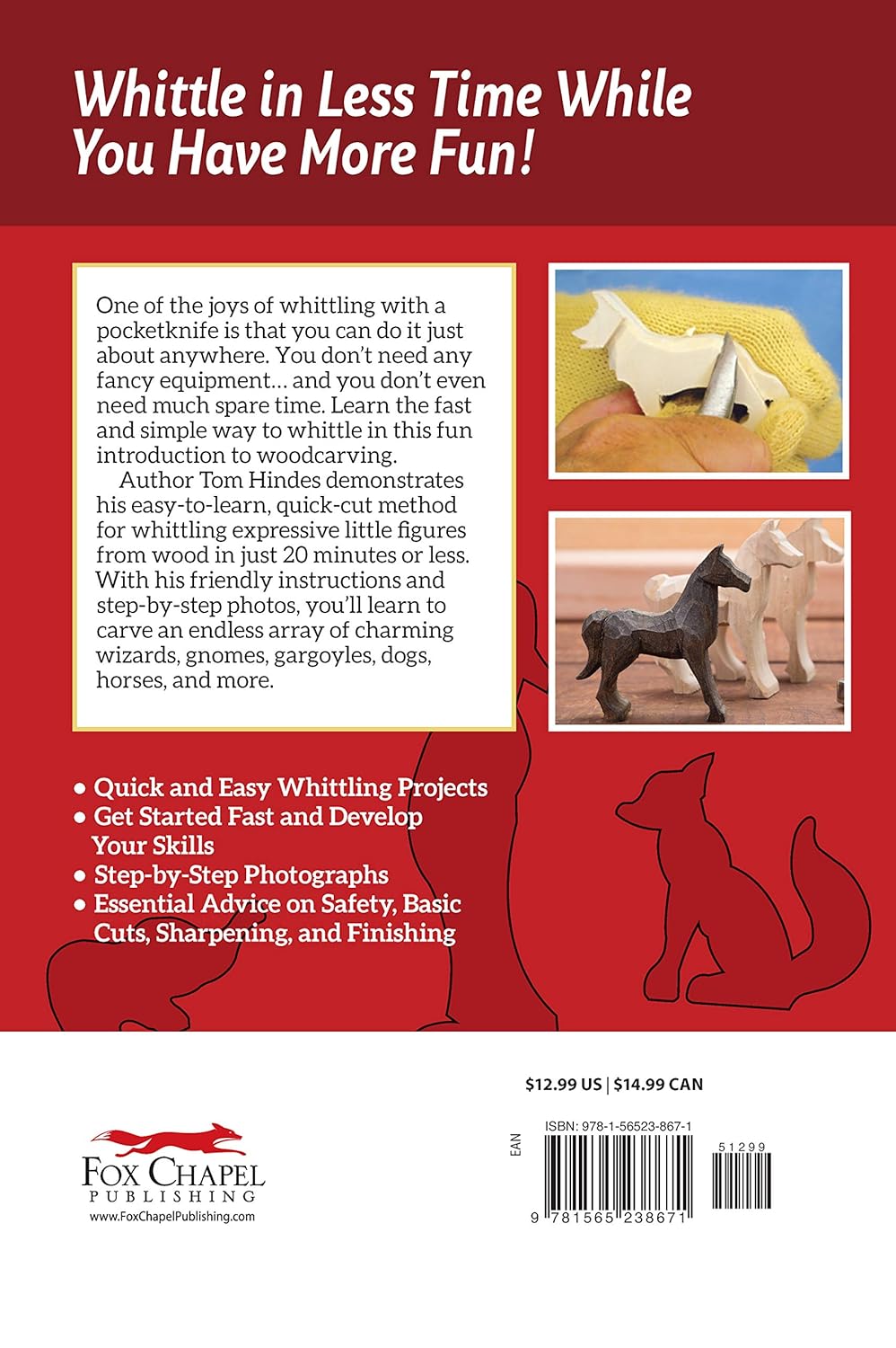 Whittling Projects: Step-by-Step Instructions & Photos to Carve Wood Figures F308995