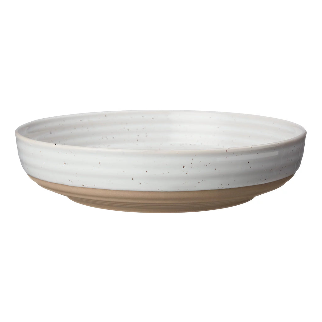 White Round Stoneware 16-Piece Dinnerware Set L36237