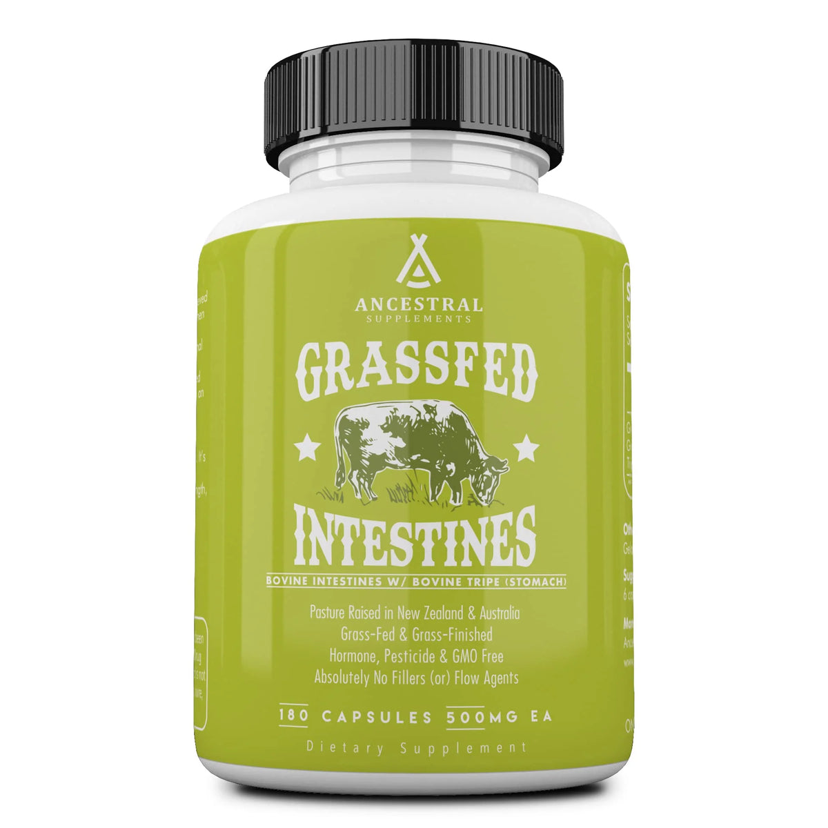 Grass Fed Beef Intestines with Stomach 3000mg 180 Capsules W1008