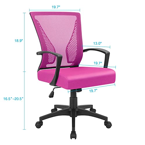 Black Ergonomic Mesh Office Chair with Lumbar Support W90004