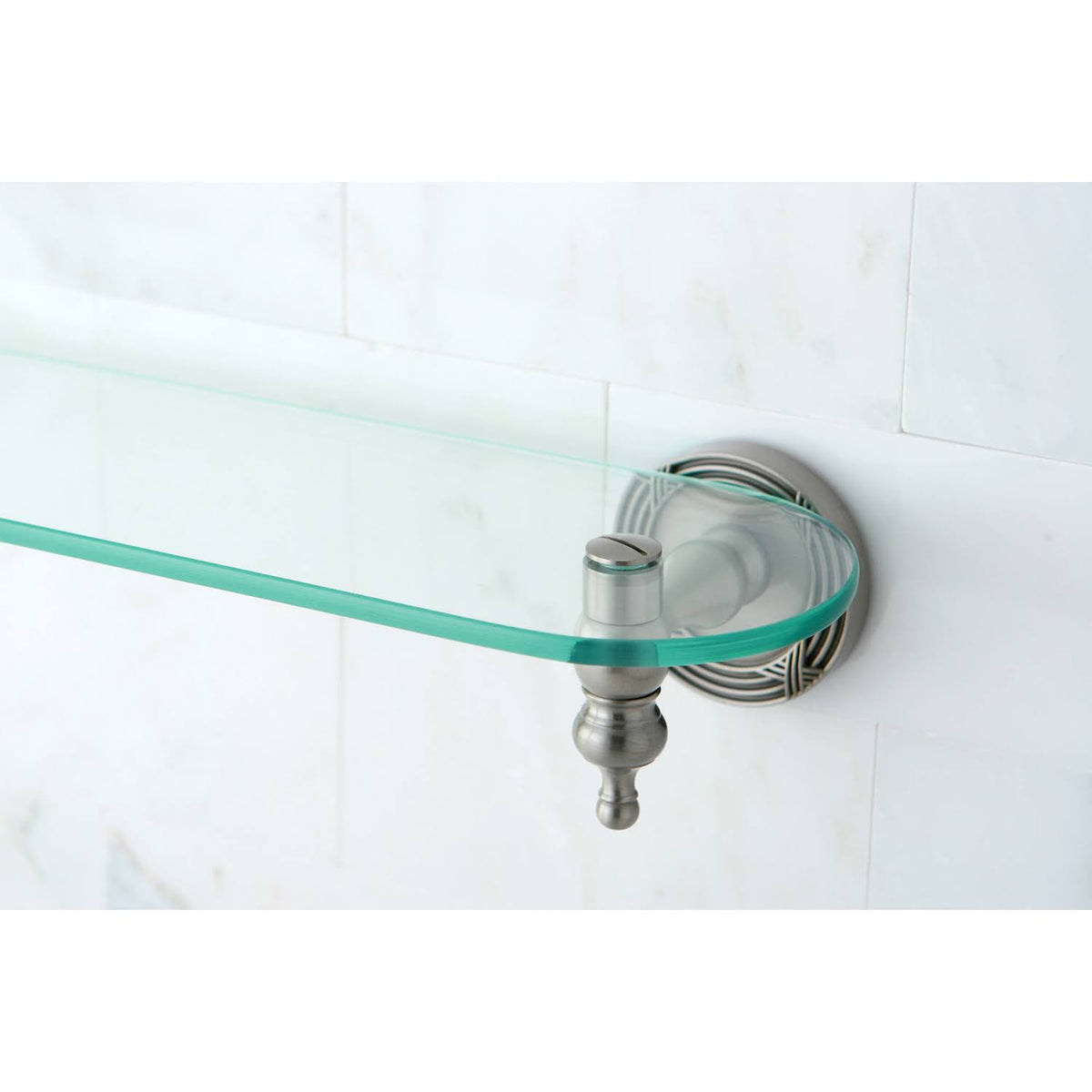 Satin Nickel Glass Shelf H4711