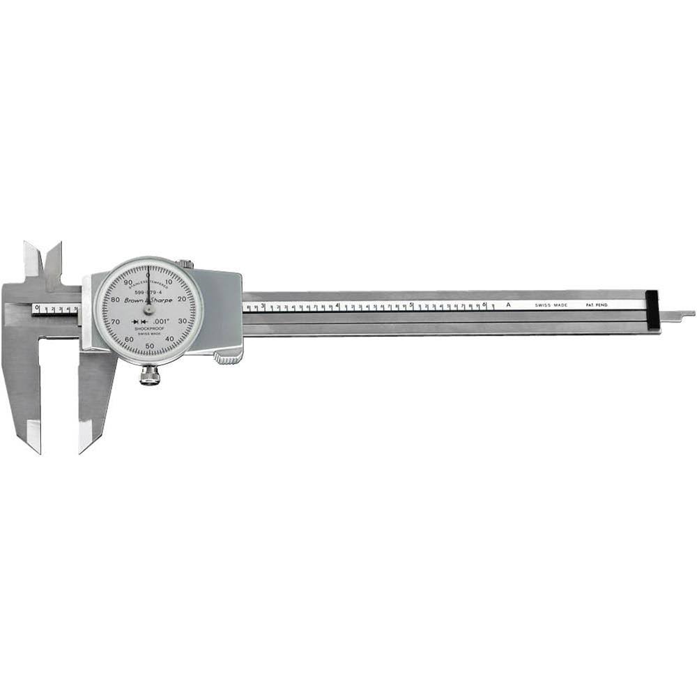 6" Dial Caliper with White Face G580