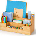 Bamboo Desk Organizer with Handle, 9 Compartments Pack of 2 Y224095