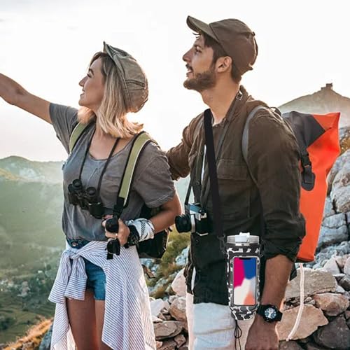 Neoprene Water Bottle Carrier Sling Bag with Strap and Phone Pocket Q244