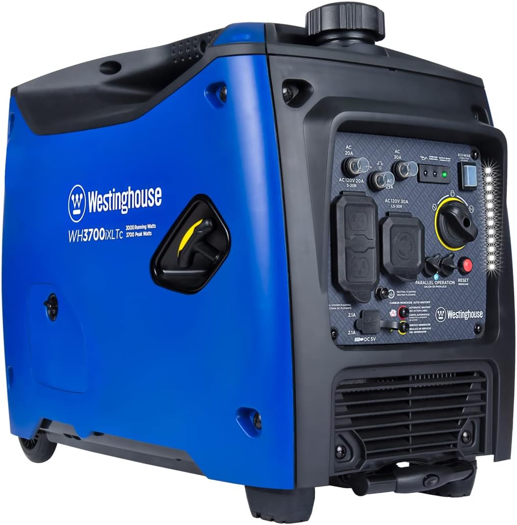 Portable Inverter Generator 4500 Peak Watts Gas Powered Electric Start W7919