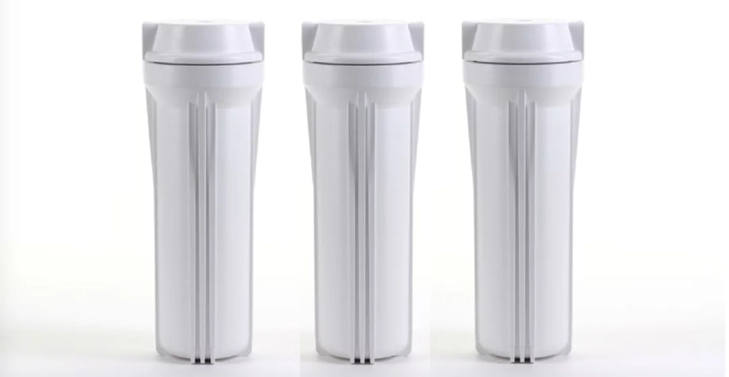 3-Pack White 10" Reverse Osmosis Water Filter Housing L864